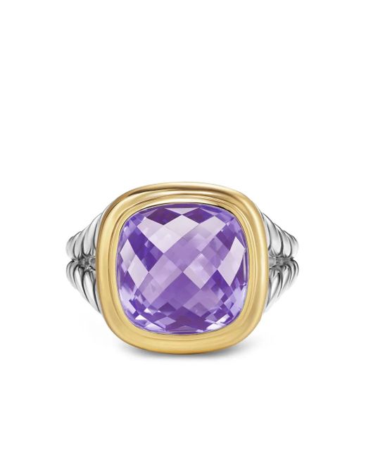 David Yurman Blue 18Kt And Sterling Albion Amethyst Ring