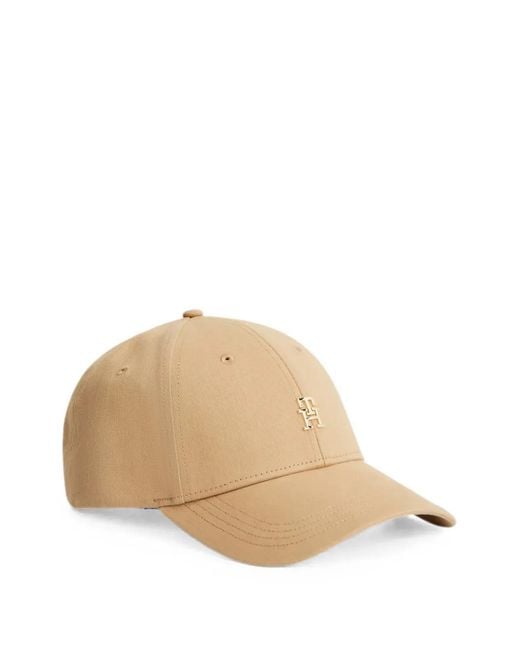 Tommy Hilfiger Natural Logo-Plaque Baseball Cap