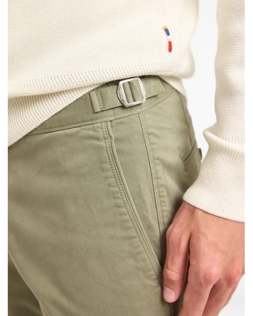 Orlebar Brown Green Fallon Stretch-Cotton Chinos for men