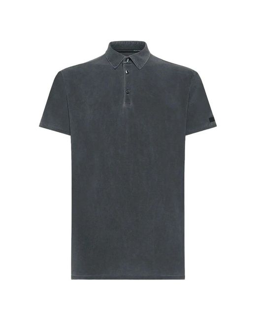 Rrd Black Techno Wash Pique Polo Shirt for men