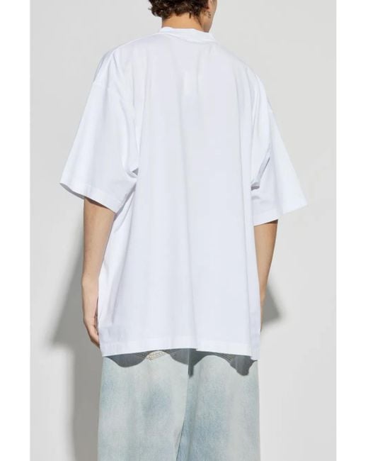 Camiseta con motivo gráfico Vetements de hombre de color White
