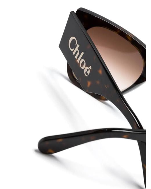 Chloé Brown Naomy Square-Frame Sunglasses
