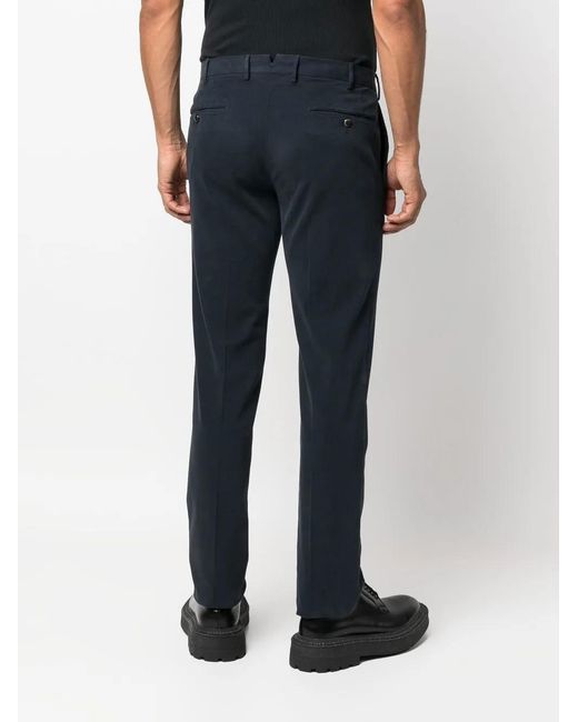 PT Torino Blue Straight-Leg Trousers for men