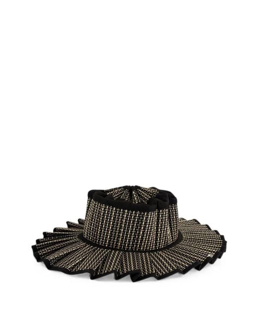 Lorna Murray Black Capri Woven Sun Hat