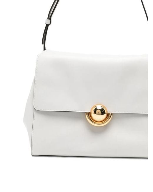 Furla White Small Domus Shoulder Bag