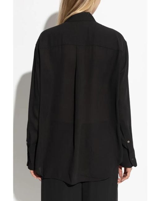 Camicia Con Colletto Button-Down di Theory in Black