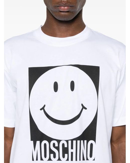 Moschino White Short Sleeve T-Shirt for men
