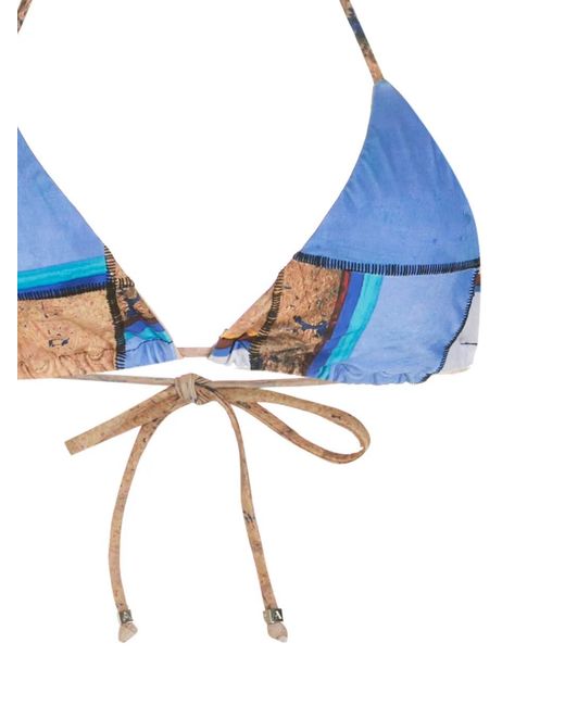 Amir Slama Gestreepte Bikini in het Blue