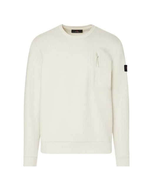 Peuterey White Zip-Pocket Sweatshirt for men