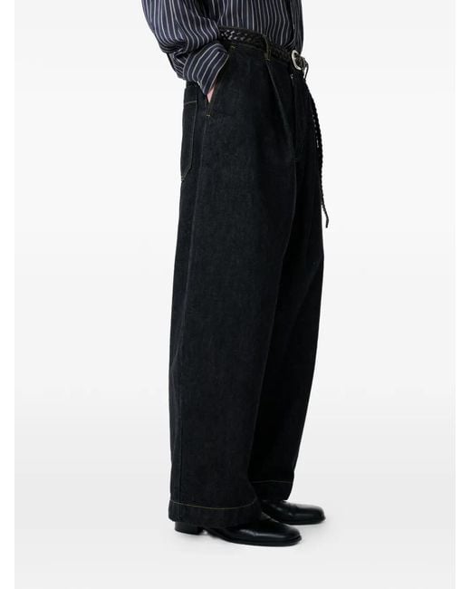 Studio Nicholson Gray Jean Puch À Passants De Ceinture for men