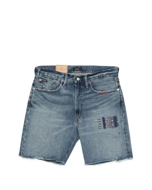 Short À Design Patchwork Polo Ralph Lauren pour homme en coloris Blue