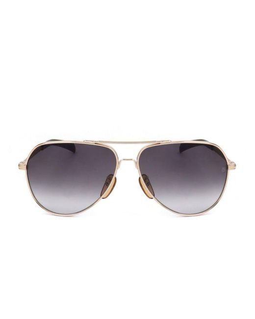 David Beckham Metallic Pilot-Frame Sunglasses for men