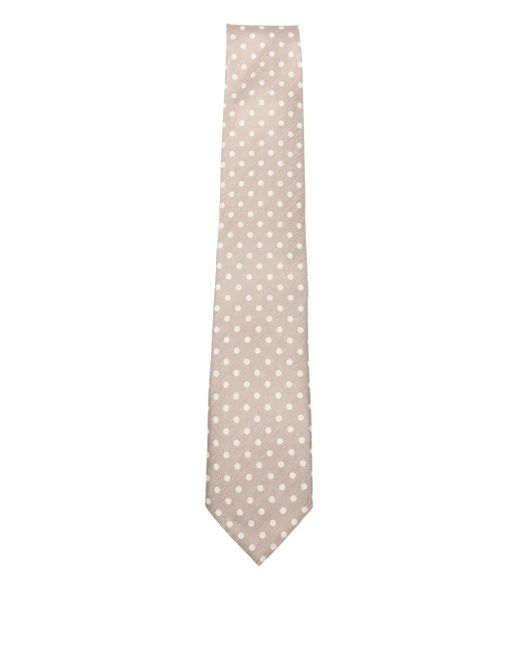Tom Ford White Polka-Dot Silk Tie for men
