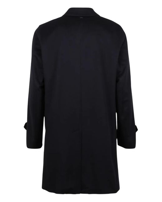 Herno Blue Buttoned Coat for men