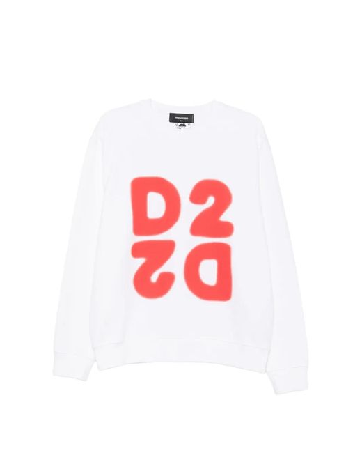 DSquared² Sweater Met Logoprint in het Red voor heren
