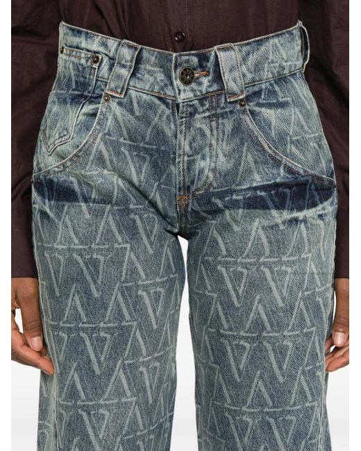 Jeans Con Stampa di VAQUERA in Blue