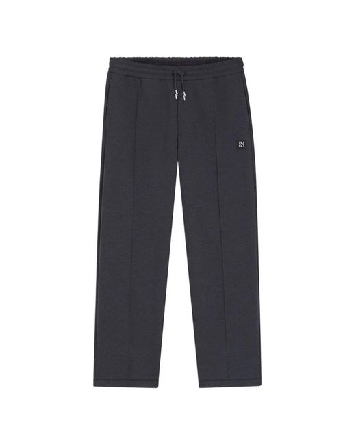 HUGO Blue Logo-Patch Trousers for men