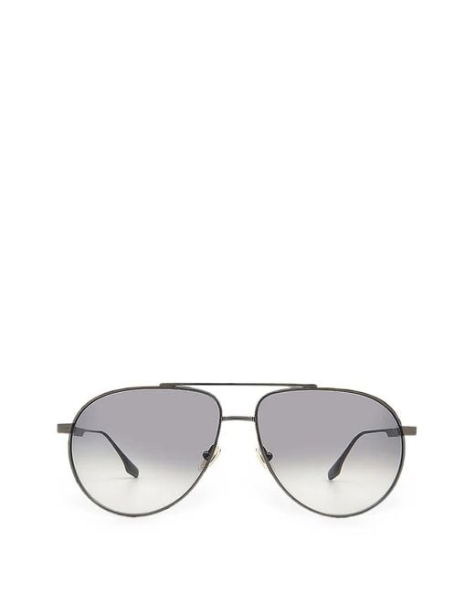 Victoria Beckham Metallic Pilot-Frame Sunglasses