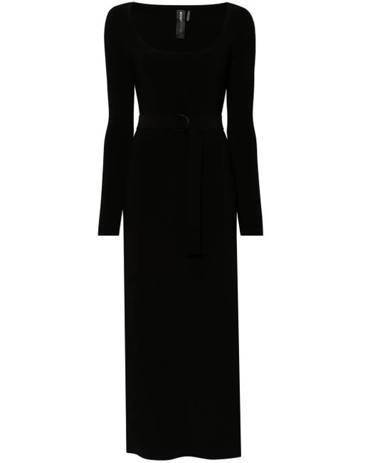 Norma Kamali Black Scoop-Neck Maxi Dress