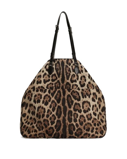 Dolce & Gabbana Black Leopard-Print Shoulder Bag for men