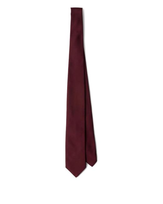 Cravatta Con Logo di Prada in Purple da Uomo