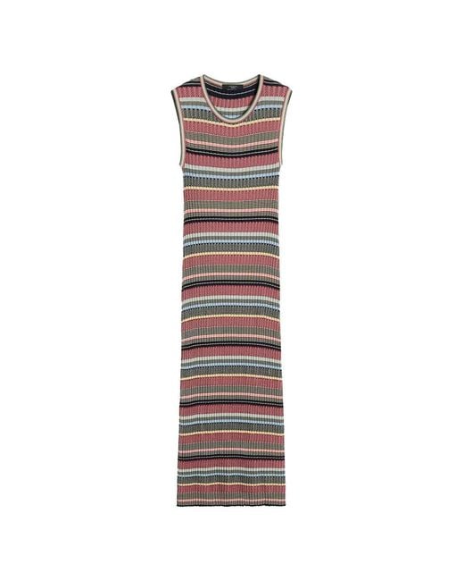 Weekend by Maxmara White Striped Midi Dress