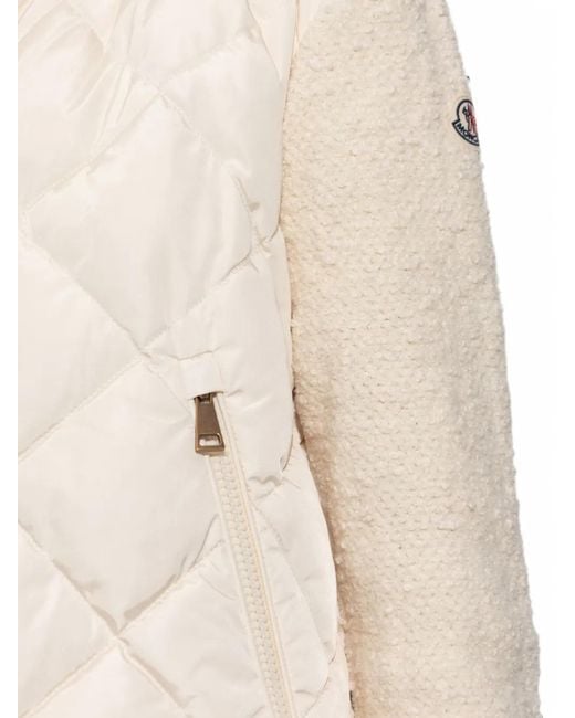 Moncler Natural Diamond-Quilted Padded Jacket
