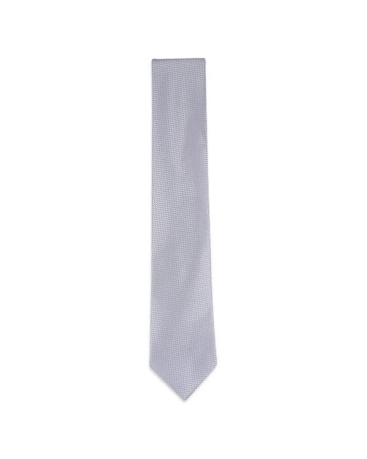 Zegna White Silk-Jacquard Tie for men