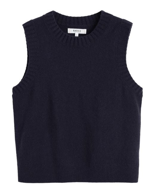 Chinti & Parker Blue Round-Neck Vest