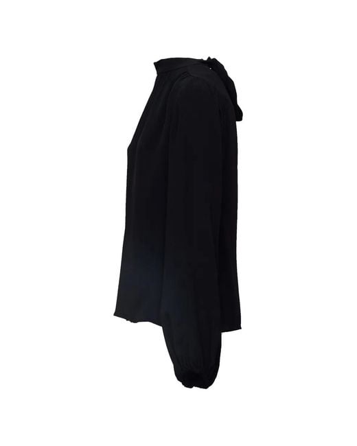 N°21 Black Pussy-Bow Long-Sleeve Blouse