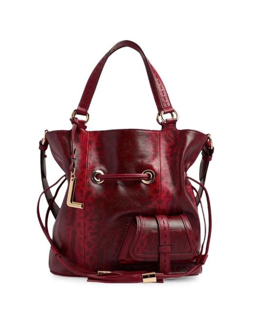 Lancel Red Medium Premier Flirt Bucket Bag