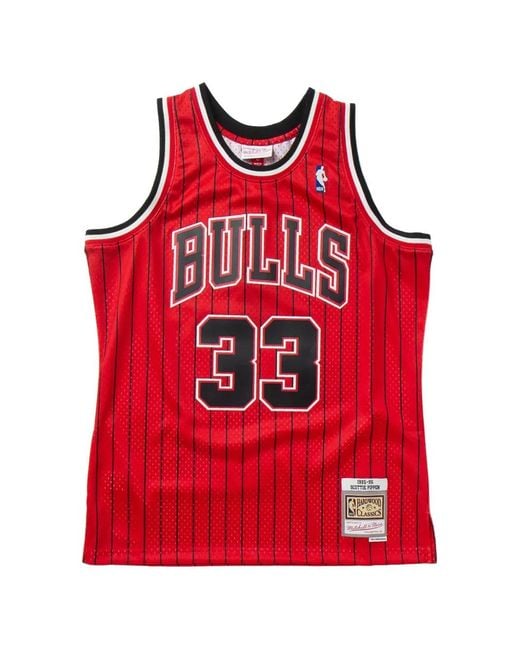 Mitchell & Ness Red Scottie Pippen Jersey for men