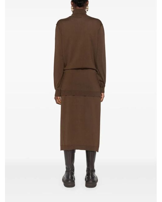 Lemaire Brown Midi Dress