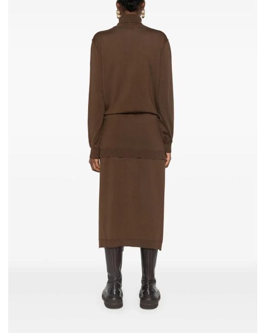 Robe midi Lemaire en coloris Brown