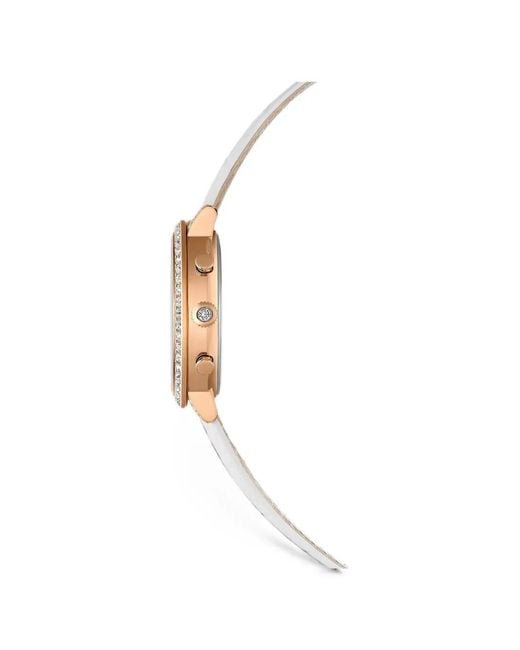 Swarovski White Round 36Mm Watch