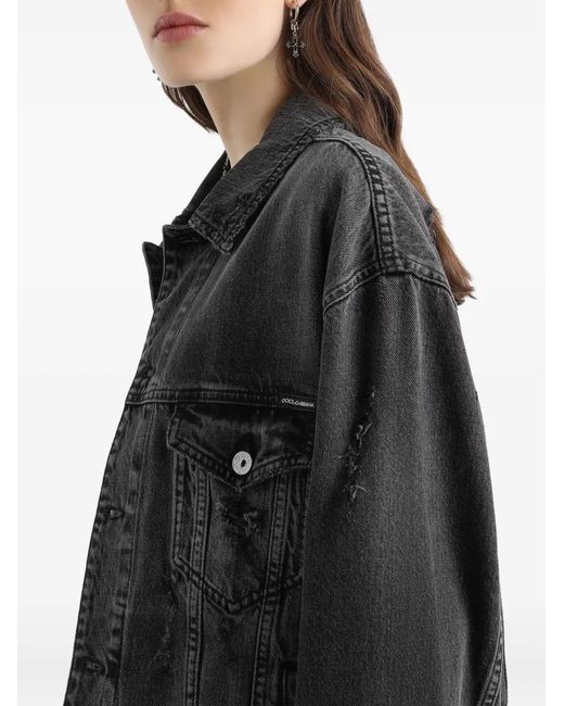 Dolce & Gabbana Black Buttoned Denim Jacket