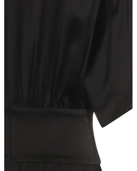 Vestido largo de manga corta Totême  de color Black