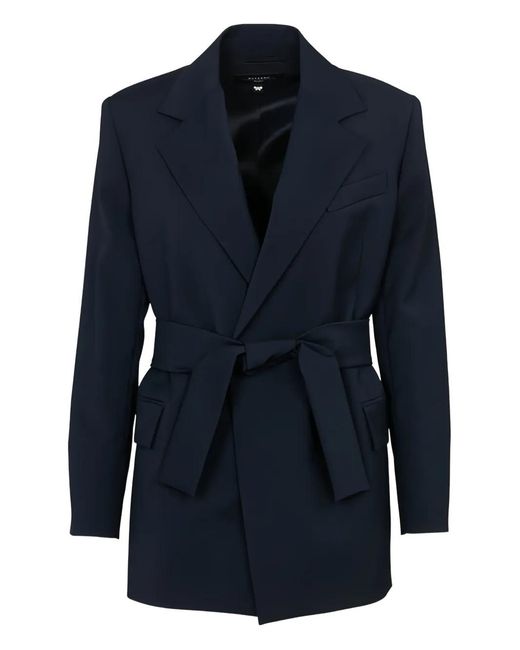Weekend by Maxmara Blue Teso Belted Blazer