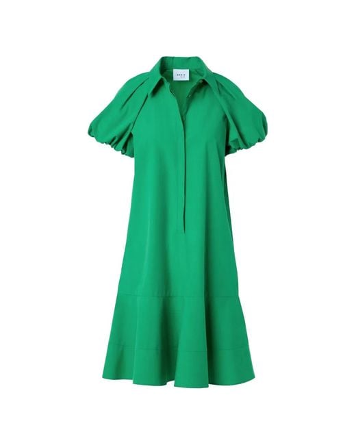 Akris Punto Women's Green Short-Sleeve Midi Dress -  www.rajagirimanappuram.com