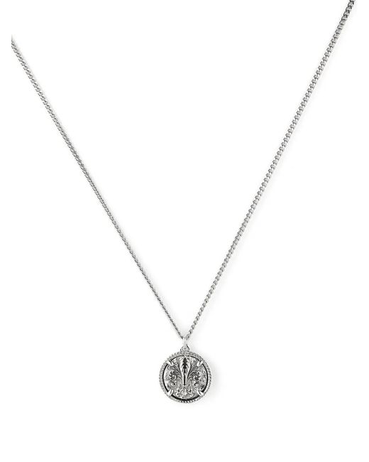 Emanuele Bicocchi Metallic Lily Tag Pendant Necklace