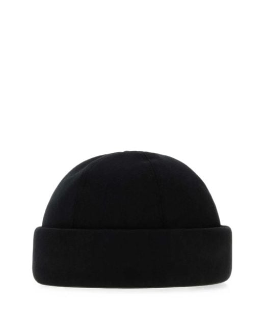 Berretto Con Inserti di Giorgio Armani in Black da Uomo
