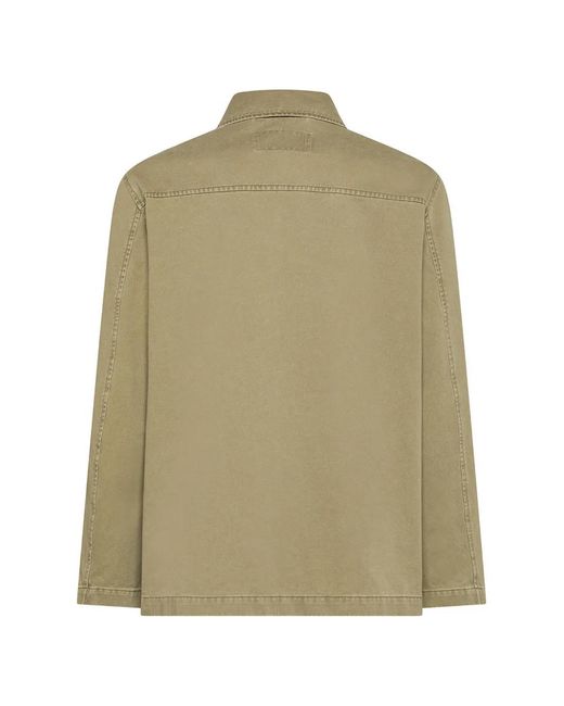 Seventy Green Buttoned Patch-Pocket Overshirt for men