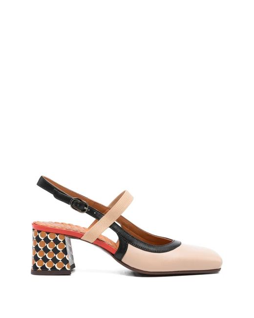 Chie Mihara Pink Voyage Patterned Leather Pumps