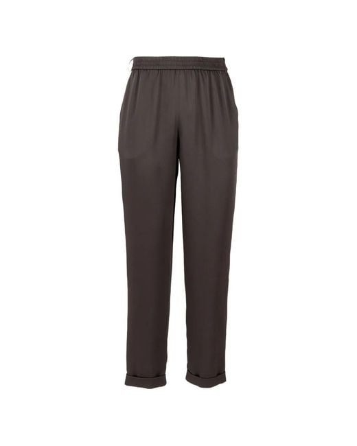 Emporio Armani Gray Elasticated Tapered Trousers