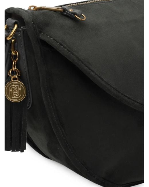 Liu Jo Black Logo-Embossed Buckle Cross Body Bag