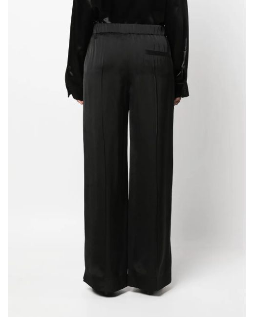 Jil Sander Black Elasticated Straight-Leg Trousers