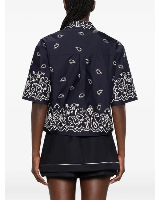 Maje Blue Short-Sleeves Shirt