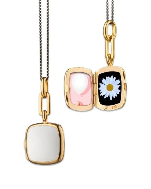 Monica Rich Kosann White Locket Necklace