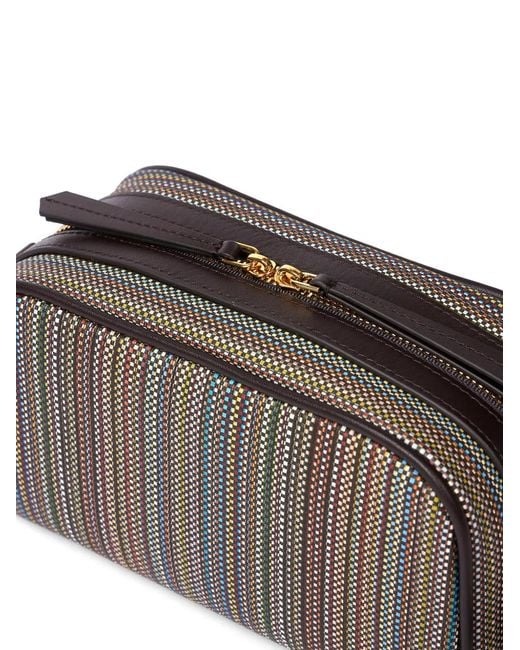 Paul Smith Brown Striped Satchel