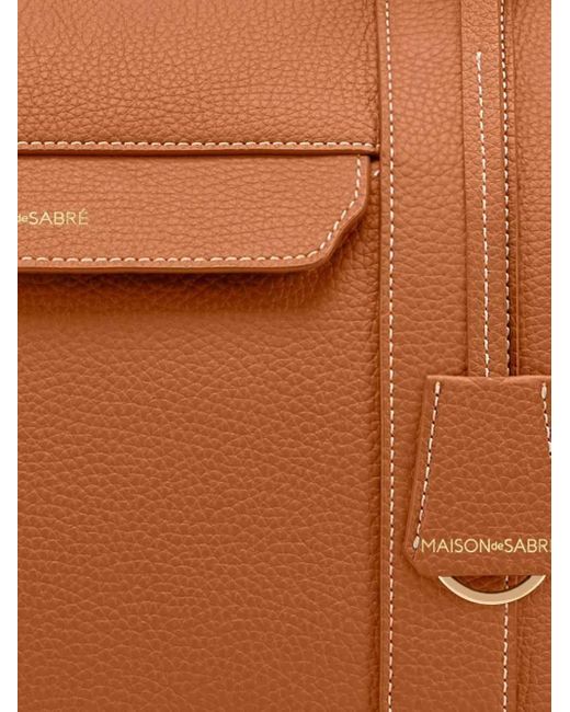 Maison De Sabre Brown Leather Duffle Bag
